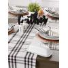 imageDII Home Sweet Farmhouse Plaid Tabletop Collection Placemat Set 13x19 French Stripe StoneBlack Plaid