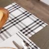 imageDII Home Sweet Farmhouse Plaid Tabletop Collection Placemat Set 13x19 French Stripe StoneBlack Plaid