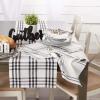 imageDII Home Sweet Farmhouse Plaid Tabletop Collection Placemat Set 13x19 French Stripe StoneBlack Plaid