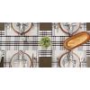 imageDII Home Sweet Farmhouse Plaid Tabletop Collection Placemat Set 13x19 French Stripe StoneBlack Plaid