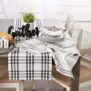 imageDII Home Sweet Farmhouse Plaid Tabletop Collection Placemat Set 13x19 French Stripe StoneFrench Stripe  Black