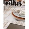 imageDII Home Sweet Farmhouse Plaid Tabletop Collection Placemat Set 13x19 French Stripe StoneFrench Stripe  Stone