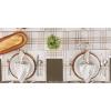 imageDII Home Sweet Farmhouse Plaid Tabletop Collection Placemat Set 13x19 French Stripe StoneFrench Stripe  Stone