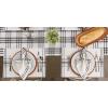 imageDII Home Sweet Farmhouse Plaid Tabletop Collection Placemat Set 13x19 French Stripe StoneFrench Stripe Black