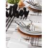imageDII Home Sweet Farmhouse Plaid Tabletop Collection Placemat Set 13x19 French Stripe StoneFrench Stripe Black