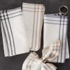 imageDII Home Sweet Farmhouse Plaid Tabletop Collection Placemat Set 13x19 French Stripe StoneFrench Stripe Black