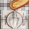 imageDII Home Sweet Farmhouse Plaid Tabletop Collection Placemat Set 13x19 French Stripe StoneFrench Stripe Black