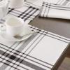 imageDII Home Sweet Farmhouse Plaid Tabletop Collection Placemat Set 13x19 French Stripe StoneFrench Stripe Black