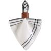 imageDII Home Sweet Farmhouse Plaid Tabletop Collection Placemat Set 13x19 French Stripe StoneFrench Stripe Black