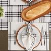 imageDII Home Sweet Farmhouse Plaid Tabletop Collection Placemat Set 13x19 French Stripe StoneFrench Stripe Black