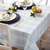 imageDII Home Sweet Farmhouse Plaid Tabletop Collection Placemat Set 13x19 French Stripe StoneLight Blue