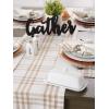 imageDII Home Sweet Farmhouse Plaid Tabletop Collection Placemat Set 13x19 French Stripe StoneStone