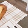 imageDII Home Sweet Farmhouse Plaid Tabletop Collection Placemat Set 13x19 French Stripe StoneStone