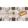 imageDII Home Sweet Farmhouse Plaid Tabletop Collection Placemat Set 13x19 French Stripe StoneStone