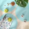 imageDII PVC Tabletop Collection Woven IndoorOutdoor Round Placemat Set 1375quot Nautical Blue 6 PieceAqua