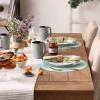 imageDII PVC Tabletop Collection Woven IndoorOutdoor Round Placemat Set 1375quot Nautical Blue 6 PieceAqua