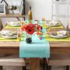 imageDII PVC Tabletop Collection Woven IndoorOutdoor Round Placemat Set 1375quot Nautical Blue 6 PieceAqua