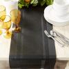 imageDII PVC Tabletop Collection Woven IndoorOutdoor Round Placemat Set 1375quot Nautical Blue 6 PieceBlack
