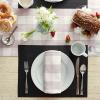 imageDII PVC Tabletop Collection Woven IndoorOutdoor Round Placemat Set 1375quot Nautical Blue 6 PieceBlack