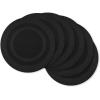 imageDII PVC Tabletop Collection Woven IndoorOutdoor Round Placemat Set 1375quot Nautical Blue 6 PieceBlack