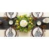 imageDII PVC Tabletop Collection Woven IndoorOutdoor Round Placemat Set 1375quot Nautical Blue 6 PieceBlack