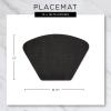 imageDII PVC Tabletop Collection Woven IndoorOutdoor Round Placemat Set 1375quot Nautical Blue 6 PieceBlack