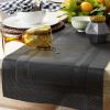 imageDII PVC Tabletop Collection Woven IndoorOutdoor Round Placemat Set 1375quot Nautical Blue 6 PieceBlack