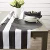 imageDII PVC Tabletop Collection Woven IndoorOutdoor Round Placemat Set 1375quot Nautical Blue 6 PieceBlack