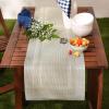 imageDII PVC Tabletop Collection Woven IndoorOutdoor Round Placemat Set 1375quot Nautical Blue 6 PieceChampagne