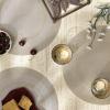 imageDII PVC Tabletop Collection Woven IndoorOutdoor Round Placemat Set 1375quot Nautical Blue 6 PieceChampagne