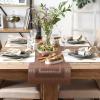 imageDII PVC Tabletop Collection Woven IndoorOutdoor Round Placemat Set 1375quot Nautical Blue 6 PieceCinnamon