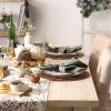 imageDII PVC Tabletop Collection Woven IndoorOutdoor Round Placemat Set 1375quot Nautical Blue 6 PieceCinnamon