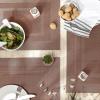 imageDII PVC Tabletop Collection Woven IndoorOutdoor Round Placemat Set 1375quot Nautical Blue 6 PieceCinnamon