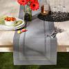 imageDII PVC Tabletop Collection Woven IndoorOutdoor Round Placemat Set 1375quot Nautical Blue 6 PieceGray