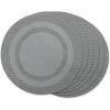 imageDII PVC Tabletop Collection Woven IndoorOutdoor Round Placemat Set 1375quot Nautical Blue 6 PieceGray