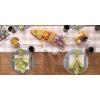imageDII PVC Tabletop Collection Woven IndoorOutdoor Round Placemat Set 1375quot Nautical Blue 6 PieceGray