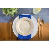 imageDII PVC Tabletop Collection Woven IndoorOutdoor Round Placemat Set 1375quot Nautical Blue 6 PieceGray