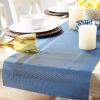 imageDII PVC Tabletop Collection Woven IndoorOutdoor Round Placemat Set 1375quot Nautical Blue 6 PieceNautical Blue