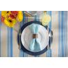 imageDII PVC Tabletop Collection Woven IndoorOutdoor Round Placemat Set 1375quot Nautical Blue 6 PieceNautical Blue