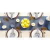 imageDII PVC Tabletop Collection Woven IndoorOutdoor Round Placemat Set 1375quot Nautical Blue 6 PieceNautical Blue