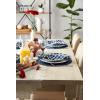 imageDII PVC Tabletop Collection Woven IndoorOutdoor Round Placemat Set 1375quot Nautical Blue 6 PieceNautical Blue
