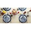 imageDII PVC Tabletop Collection Woven IndoorOutdoor Round Placemat Set 1375quot Nautical Blue 6 PieceNautical Blue
