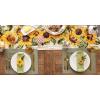 imageDII PVC Tabletop Collection Woven IndoorOutdoor Round Placemat Set 1375quot Nautical Blue 6 PieceSage Green