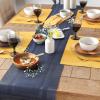 imageDII PVC Tabletop Collection Woven IndoorOutdoor Round Placemat Set 1375quot Nautical Blue 6 PieceStonewash Blue