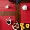 imageDII PVC Tabletop Collection Woven IndoorOutdoor Round Placemat Set 1375quot Nautical Blue 6 PieceTango Red