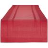 imageDII PVC Tabletop Collection Woven IndoorOutdoor Round Placemat Set 1375quot Nautical Blue 6 PieceTango Red