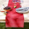 imageDII PVC Tabletop Collection Woven IndoorOutdoor Round Placemat Set 1375quot Nautical Blue 6 PieceTango Red