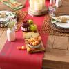 imageDII PVC Tabletop Collection Woven IndoorOutdoor Round Placemat Set 1375quot Nautical Blue 6 PieceTango Red
