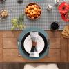 imageDII PVC Tabletop Collection Woven IndoorOutdoor Round Placemat Set 1375quot Nautical Blue 6 PieceTeal