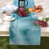 imageDII PVC Tabletop Collection Woven IndoorOutdoor Round Placemat Set 1375quot Nautical Blue 6 PieceTeal